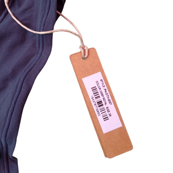 NWT SKIMS Everybody Dipped Front Thong in Deep Royal Size 3X - Picture 4 of 5